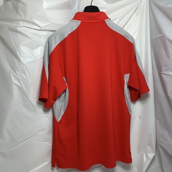MEN’S Pro Edge Ohio State Embroidery Logo Polo Red Gray Size Large - Picture 3 of 4